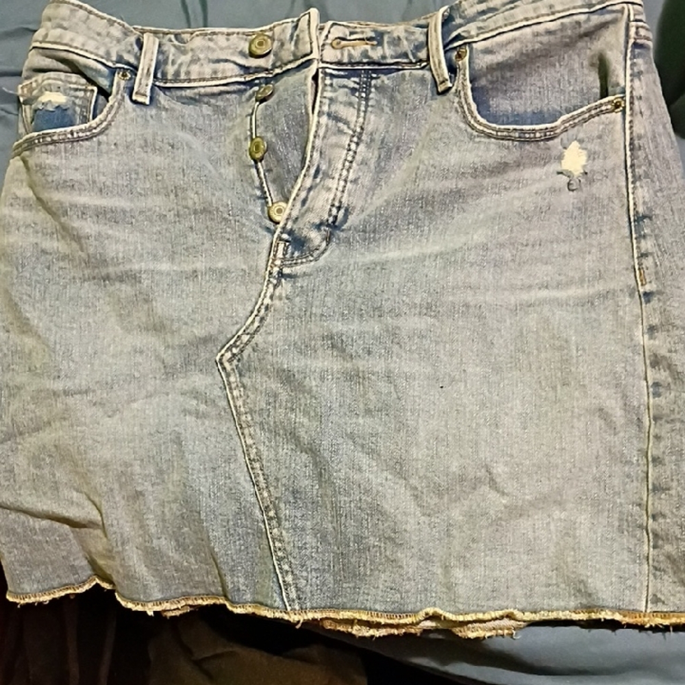 Old Navy Light Blue Denim Mini Skirt